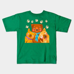 Dog Funny Illustration Kids T-Shirt